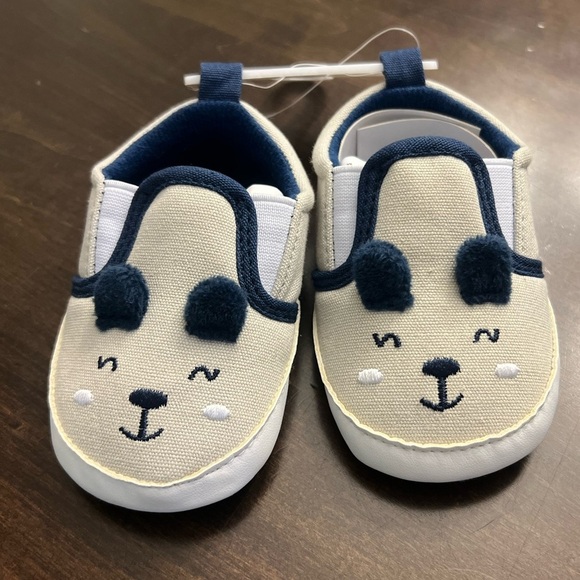 Pickle & Dot 9-12M Baby Walker Shoes - Cream and Navy - Picture 2 of 7